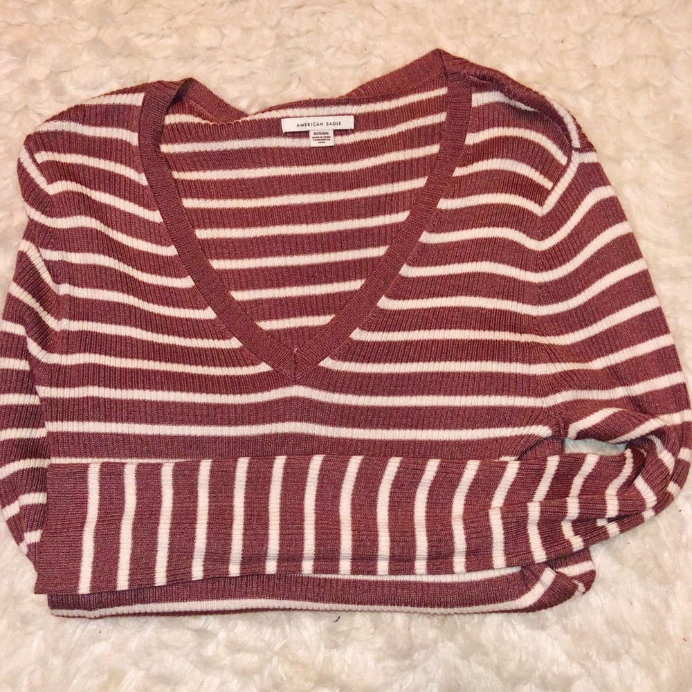 Striped American Eagle Sweater